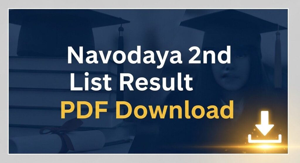 Navodaya 2nd List Result PDF Download